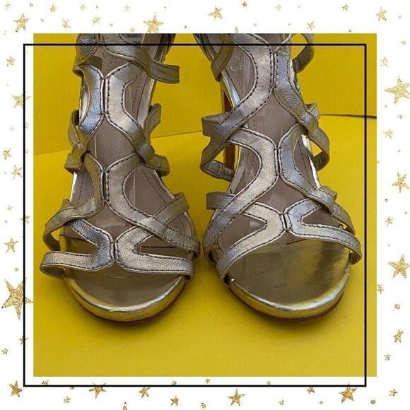 Vince Camuto Metallic Gladiator Heels Sandals 7 - Picture 5 of 7